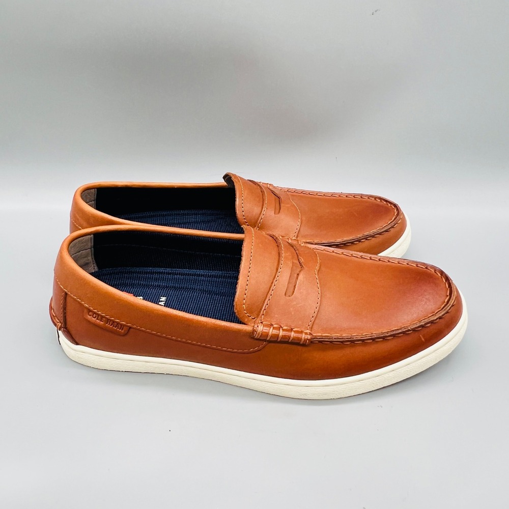 Cole Haan Penny Loafer Mens 8 Tan Leather Grand Crosscourt Slip On Sneakers